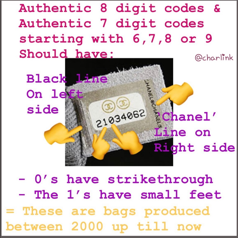 A simple guide to authenticate CHANEL bag codes - Picture 3 of 8